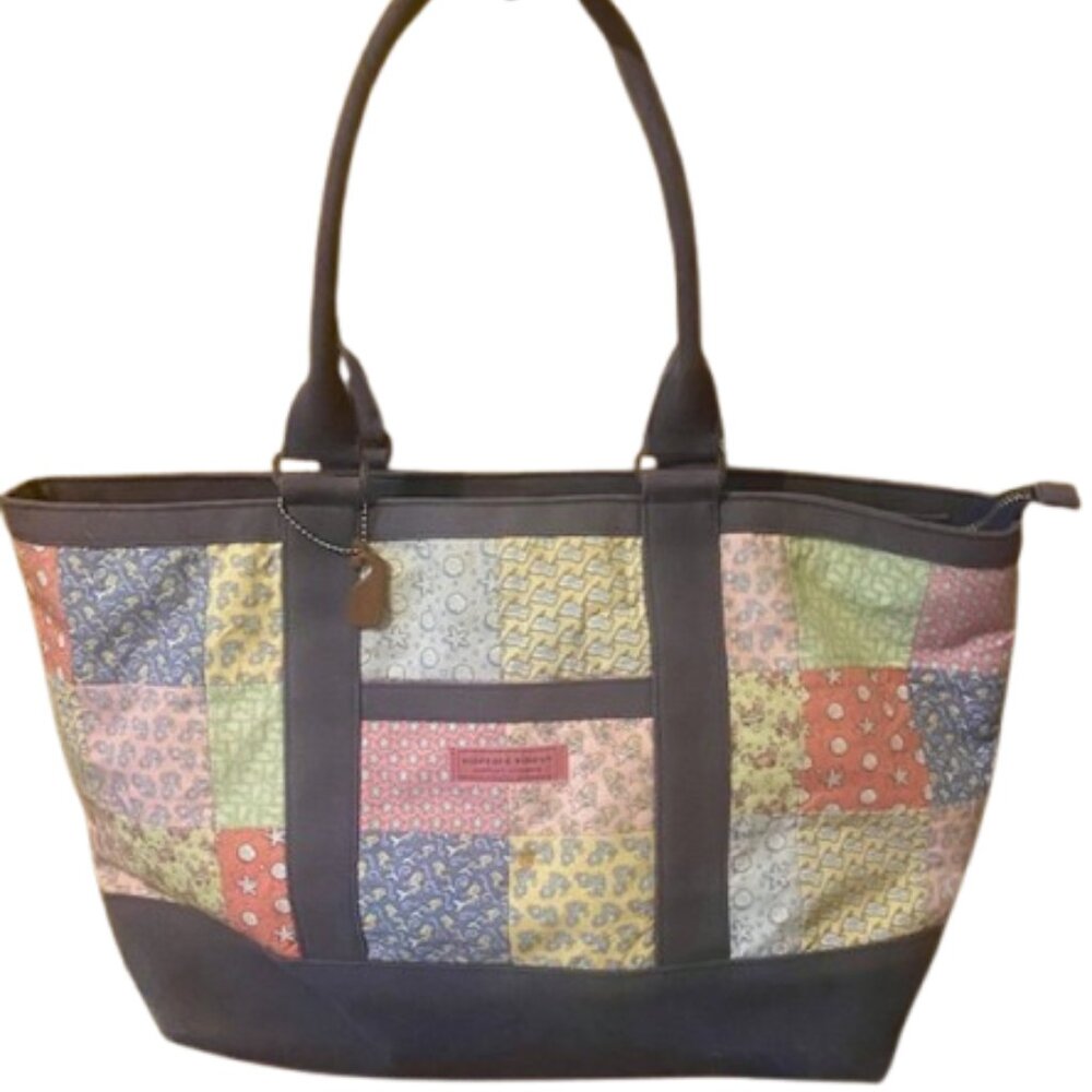 Vineyard Vines Patchwork Heritage Oversized Xl To… - image 1